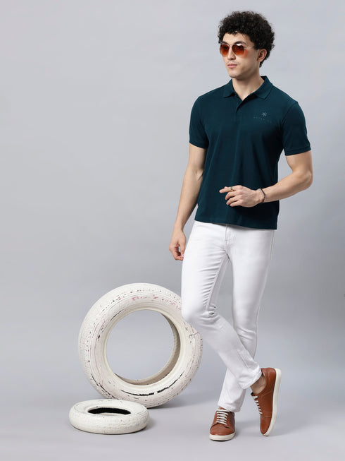 Classic Comfort: Men's 100% Cotton Polo T-shirt Maroon